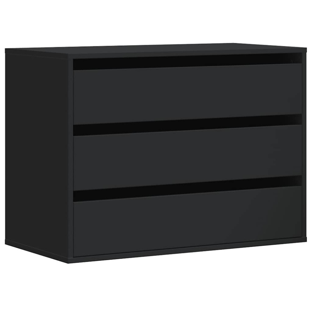 vidaXL Dulap colț cu sertare negru 80x41x58 cm lemn prelucrat