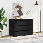 vidaXL Dulap colț cu sertare negru 80x41x58 cm lemn prelucrat vidaXL Dulap colț cu sertare negru 80x41x58 cm lemn prelucrat