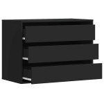 vidaXL Dulap colț cu sertare negru 80x41x58 cm lemn prelucrat vidaXL Dulap colț cu sertare negru 80x41x58 cm lemn prelucrat