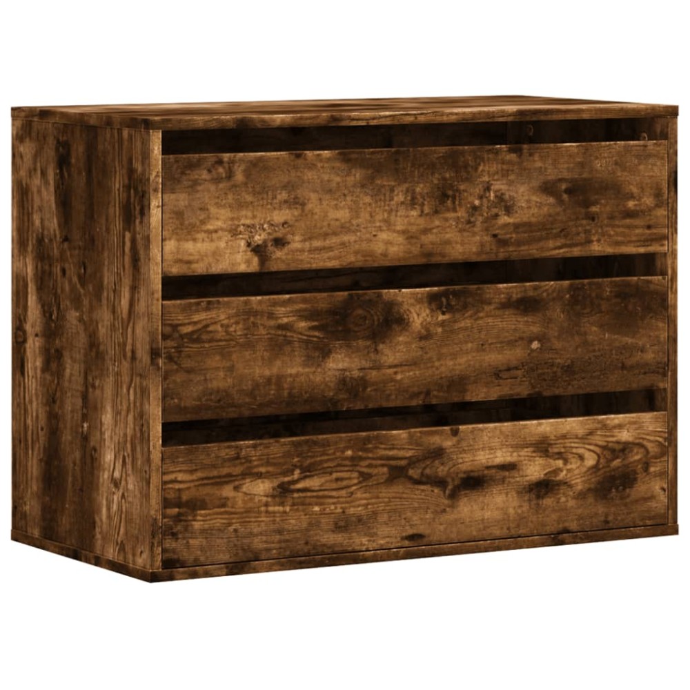 vidaXL Dulap colț cu sertare stejar fumuriu 80x41x58 cm lemn prelucrat