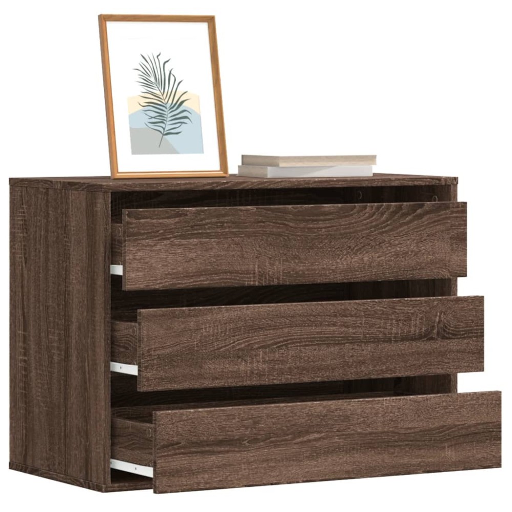 vidaXL Dulap colț cu sertare stejar maro 80x41x58 cm lemn prelucrat