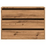 vidaXL Dulap colț sertare stejar artizanal 80x41x58 cm lemn prelucrat