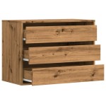vidaXL Dulap colț sertare stejar artizanal 80x41x58 cm lemn prelucrat