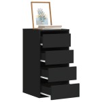 vidaXL Dulap colț cu sertare negru 40x41x76 cm lemn prelucrat vidaXL Dulap colț cu sertare negru 40x41x76 cm lemn prelucrat