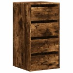 vidaXL Dulap colț cu sertare stejar fumuriu 40x41x76 cm lemn prelucrat vidaXL Dulap colț cu sertare stejar fumuriu 40x41x76 cm lemn prelucrat