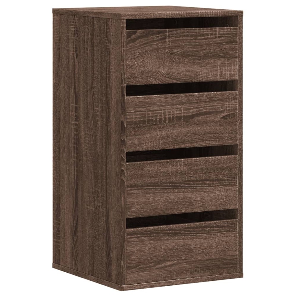 vidaXL Dulap colț cu sertare stejar maro 40x41x76 cm lemn prelucrat
