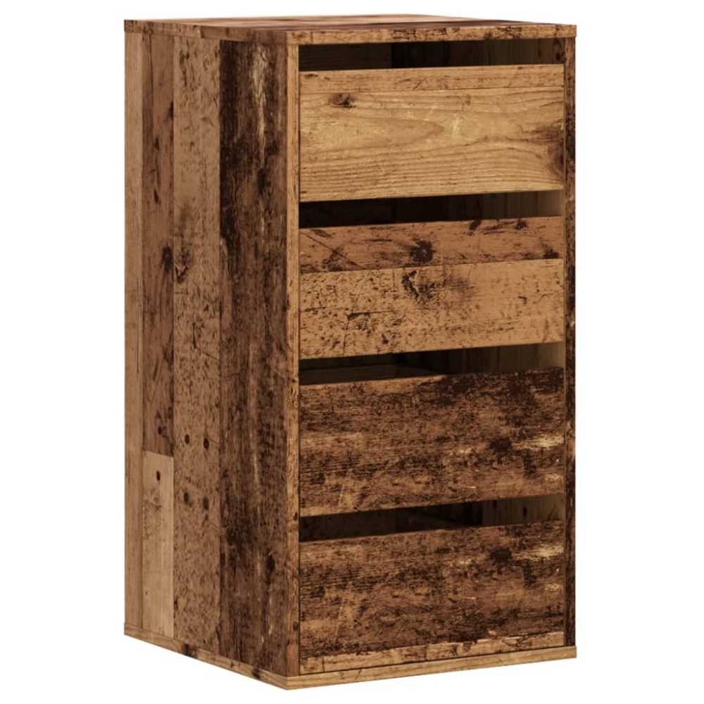 vidaXL Dulap colț cu sertare lemn vechi 40x41x76 cm lemn prelucrat
