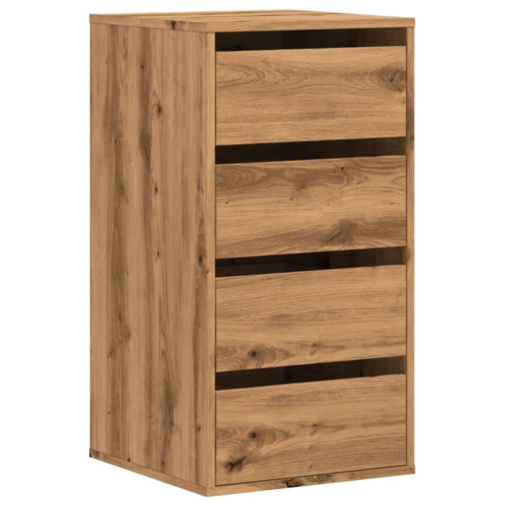 vidaXL Dulap colț sertare stejar artizanal 40x41x76 cm lemn prelucrat