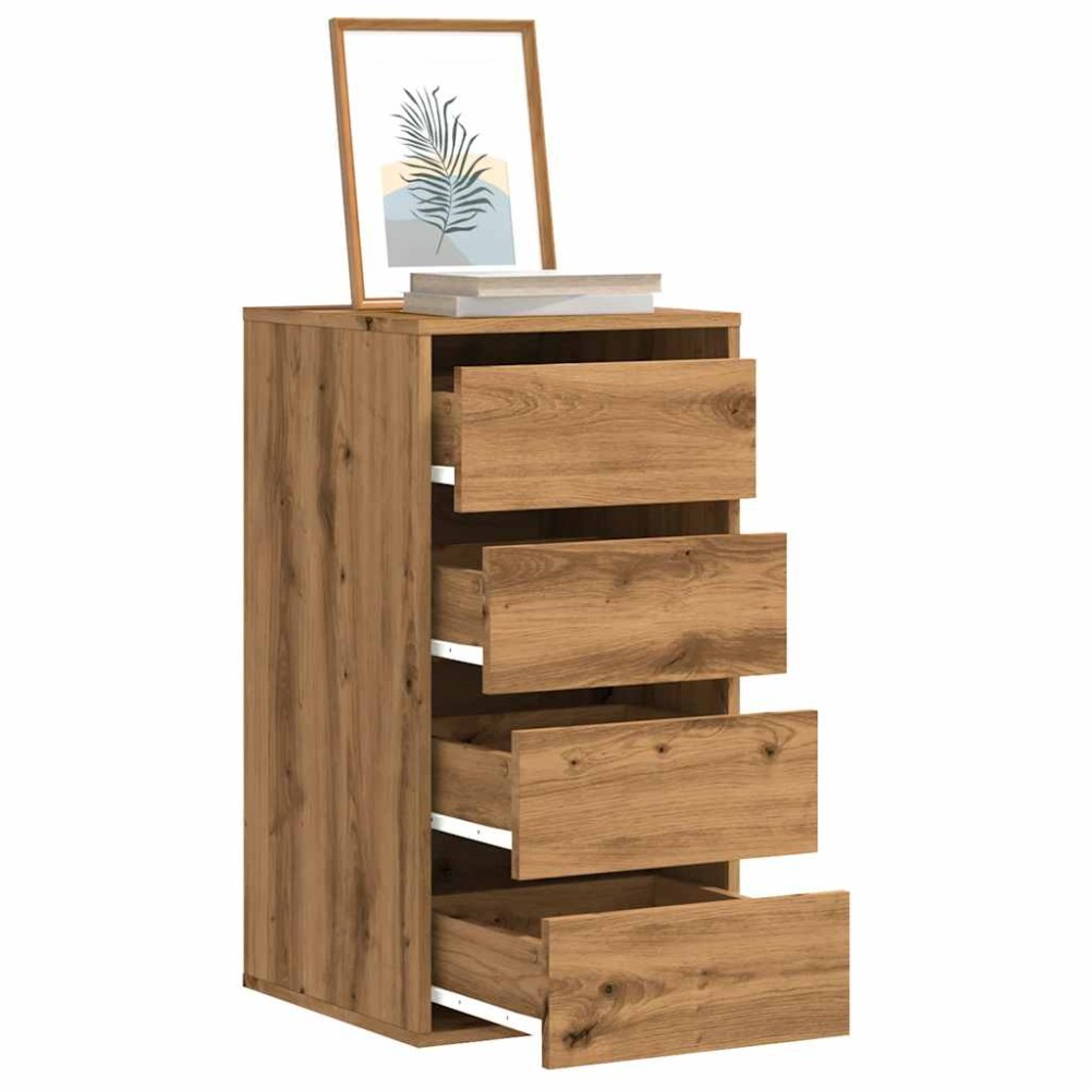 vidaXL Dulap colț sertare stejar artizanal 40x41x76 cm lemn prelucrat