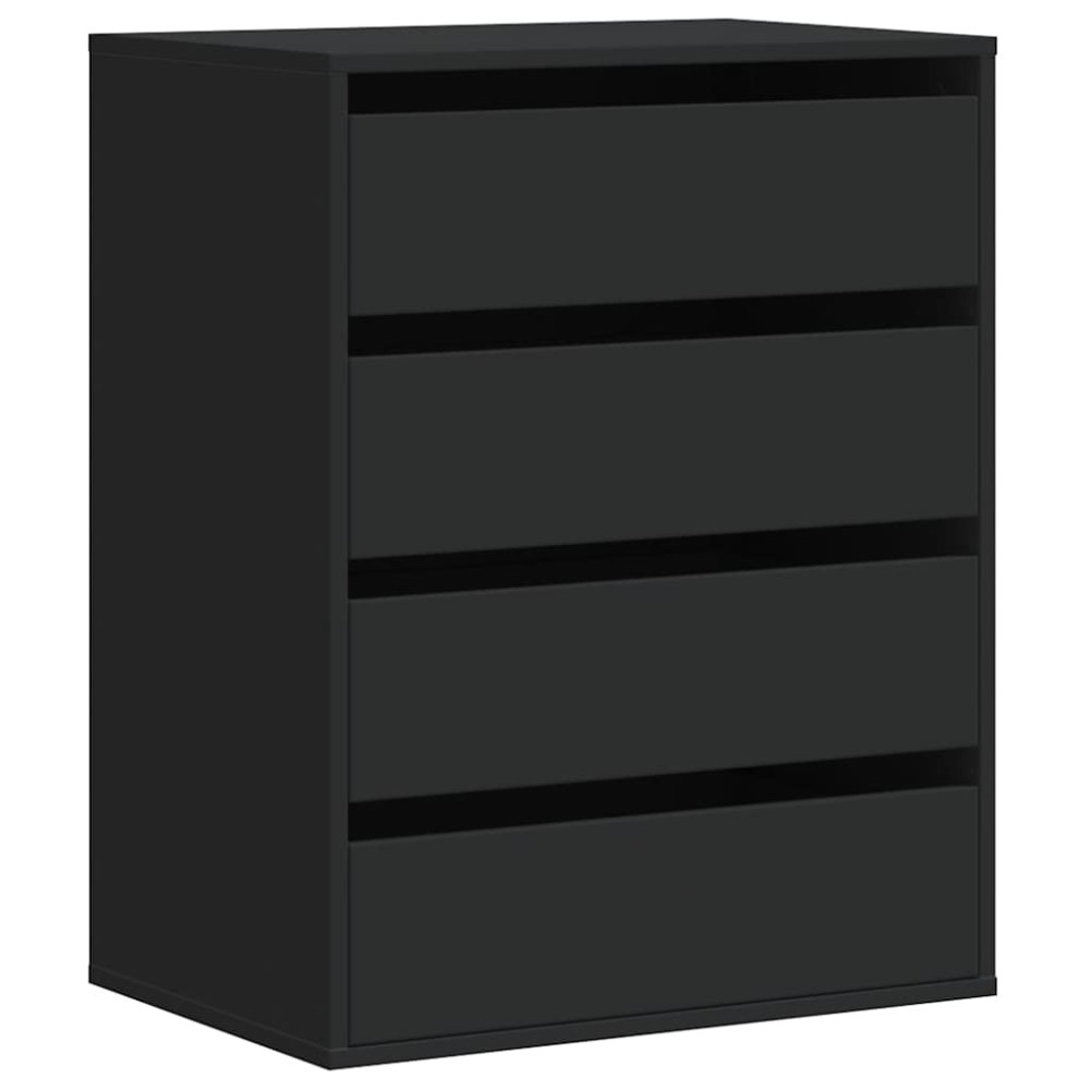 vidaXL Dulap colț cu sertare negru 60x41x76 cm lemn prelucrat