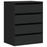 vidaXL Dulap colț cu sertare negru 60x41x76 cm lemn prelucrat