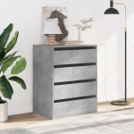 vidaXL Dulap colț cu sertare gri beton 60x41x76 cm lemn prelucrat vidaXL Dulap colț cu sertare gri beton 60x41x76 cm lemn prelucrat