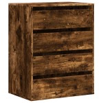 vidaXL Dulap colț cu sertare stejar fumuriu 60x41x76 cm lemn prelucrat vidaXL Dulap colț cu sertare stejar fumuriu 60x41x76 cm lemn prelucrat