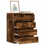 vidaXL Dulap colț cu sertare stejar fumuriu 60x41x76 cm lemn prelucrat vidaXL Dulap colț cu sertare stejar fumuriu 60x41x76 cm lemn prelucrat