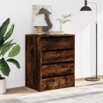 vidaXL Dulap colț cu sertare stejar fumuriu 60x41x76 cm lemn prelucrat vidaXL Dulap colț cu sertare stejar fumuriu 60x41x76 cm lemn prelucrat