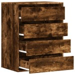 vidaXL Dulap colț cu sertare stejar fumuriu 60x41x76 cm lemn prelucrat vidaXL Dulap colț cu sertare stejar fumuriu 60x41x76 cm lemn prelucrat