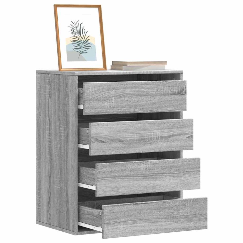 vidaXL Dulap colț cu sertare sonoma gri 60x41x76 cm lemn prelucrat