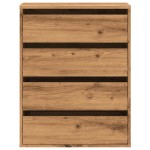vidaXL Dulap colț sertare stejar artizanal 60x41x76 cm lemn prelucrat