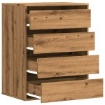 vidaXL Dulap colț sertare stejar artizanal 60x41x76 cm lemn prelucrat