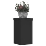 vidaXL Suporturi de plante, 2 buc., negru, 10x10x18 cm, lemn prelucrat vidaXL Suporturi de plante, 2 buc., negru, 10x10x18 cm, lemn prelucrat
