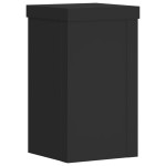 vidaXL Suporturi de plante, 2 buc., negru, 10x10x18 cm, lemn prelucrat vidaXL Suporturi de plante, 2 buc., negru, 10x10x18 cm, lemn prelucrat