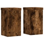 vidaXL Suporturi de plante 2 buc. stejar fumuriu 10x10x18 cm lemn vidaXL Suporturi de plante 2 buc. stejar fumuriu 10x10x18 cm lemn