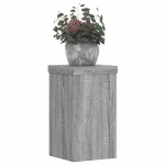 vidaXL Suporturi de plante 2 buc. gri sonoma 10x10x18cm lemn prelucrat vidaXL Suporturi de plante 2 buc. gri sonoma 10x10x18cm lemn prelucrat