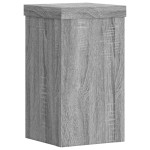 vidaXL Suporturi de plante 2 buc. gri sonoma 10x10x18cm lemn prelucrat vidaXL Suporturi de plante 2 buc. gri sonoma 10x10x18cm lemn prelucrat