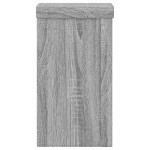 vidaXL Suporturi de plante 2 buc. gri sonoma 10x10x18cm lemn prelucrat vidaXL Suporturi de plante 2 buc. gri sonoma 10x10x18cm lemn prelucrat