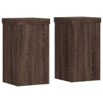 vidaXL Suporturi de plante 2 buc. stejar maro 10x10x18cm lemn compozit vidaXL Suporturi de plante 2 buc. stejar maro 10x10x18cm lemn compozit