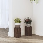 vidaXL Suporturi de plante 2 buc. stejar maro 10x10x18cm lemn compozit vidaXL Suporturi de plante 2 buc. stejar maro 10x10x18cm lemn compozit
