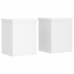 vidaXL Suporturi de plante, 2 buc., alb, 15x15x20 cm, lemn prelucrat vidaXL Suporturi de plante, 2 buc., alb, 15x15x20 cm, lemn prelucrat