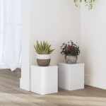 vidaXL Suporturi de plante, 2 buc., alb, 15x15x20 cm, lemn prelucrat vidaXL Suporturi de plante, 2 buc., alb, 15x15x20 cm, lemn prelucrat