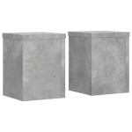 vidaXL Suport de plante, 2 buc., gri beton, 15x15x20 cm lemn prelucrat