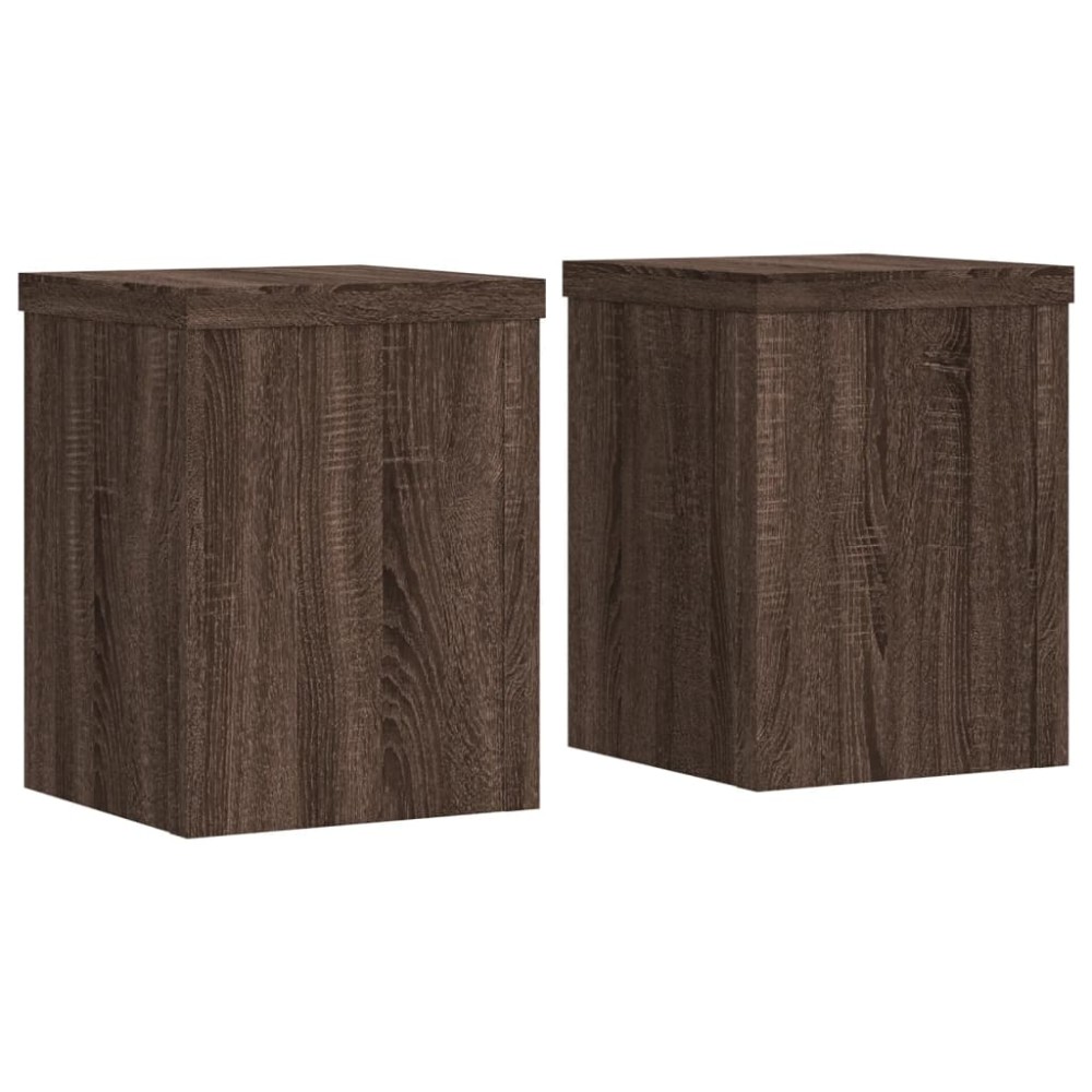 vidaXL Suporturi de plante 2 buc. stejar maro 15x15x20cm lemn compozit