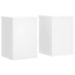 vidaXL Suporturi de plante, 2 buc., alb, 20x20x30 cm, lemn prelucrat vidaXL Suporturi de plante, 2 buc., alb, 20x20x30 cm, lemn prelucrat