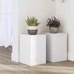 vidaXL Suporturi de plante, 2 buc., alb, 20x20x30 cm, lemn prelucrat vidaXL Suporturi de plante, 2 buc., alb, 20x20x30 cm, lemn prelucrat