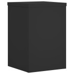 vidaXL Suporturi de plante, 2 buc., negru, 20x20x30 cm, lemn prelucrat vidaXL Suporturi de plante, 2 buc., negru, 20x20x30 cm, lemn prelucrat