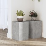 vidaXL Suport de plante, 2 buc., gri beton, 20x20x30 cm lemn prelucrat vidaXL Suport de plante, 2 buc., gri beton, 20x20x30 cm lemn prelucrat