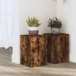vidaXL Suporturi de plante 2 buc. stejar fumuriu 20x20x30 cm lemn vidaXL Suporturi de plante 2 buc. stejar fumuriu 20x20x30 cm lemn