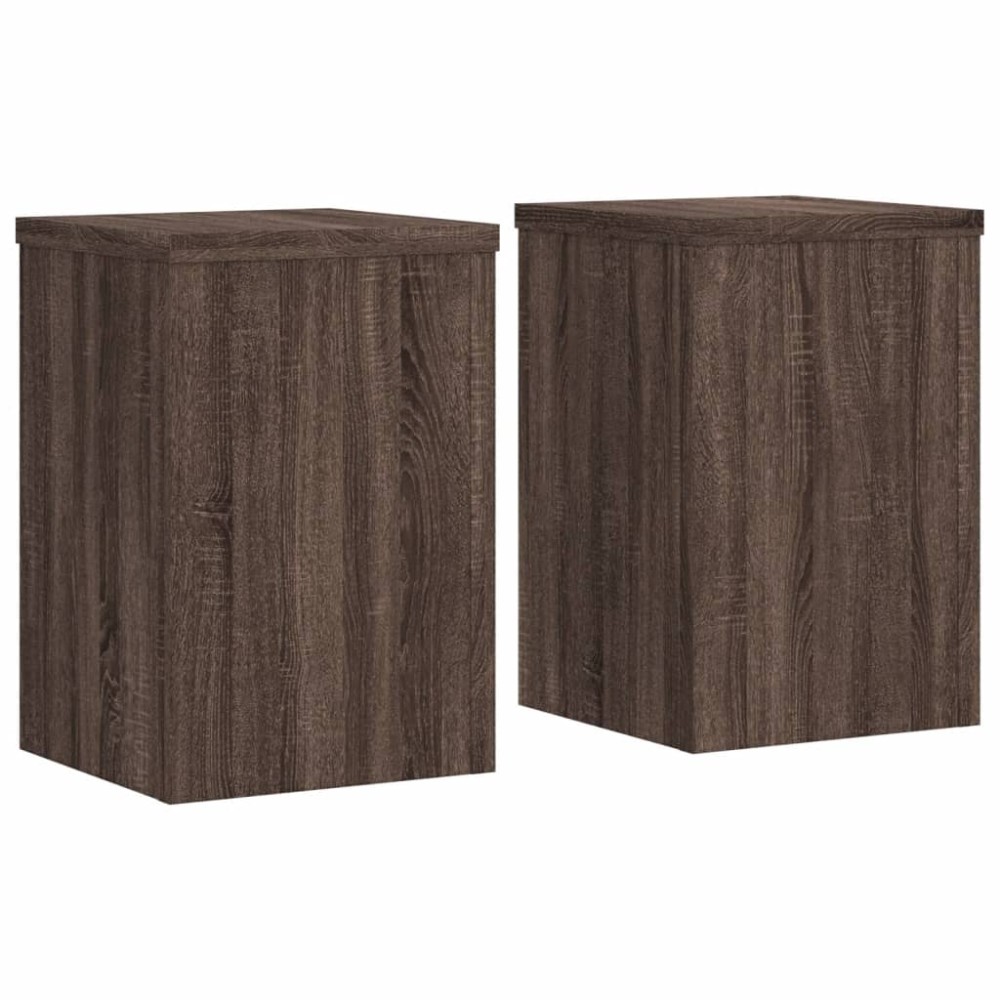 vidaXL Suporturi de plante 2 buc. stejar maro 20x20x30cm lemn compozit