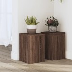 vidaXL Suporturi de plante 2 buc. stejar maro 20x20x30cm lemn compozit vidaXL Suporturi de plante 2 buc. stejar maro 20x20x30cm lemn compozit