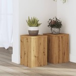 vidaXL Suporturi de plante, 2 buc., stejar artizanal, 20x20x30cm, lemn vidaXL Suporturi de plante, 2 buc., stejar artizanal, 20x20x30cm, lemn