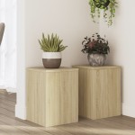 vidaXL Suporturi de plante, 2 buc., stejar sonoma, 25x25x35 cm vidaXL Suporturi de plante, 2 buc., stejar sonoma, 25x25x35 cm
