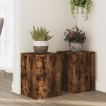 vidaXL Suporturi de plante 2 buc. stejar fumuriu 25x25x35 cm lemn vidaXL Suporturi de plante 2 buc. stejar fumuriu 25x25x35 cm lemn