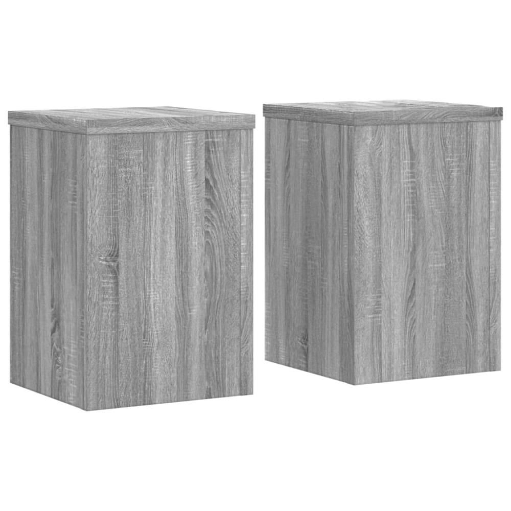 vidaXL Suporturi de plante 2 buc. gri sonoma 25x25x35cm lemn prelucrat