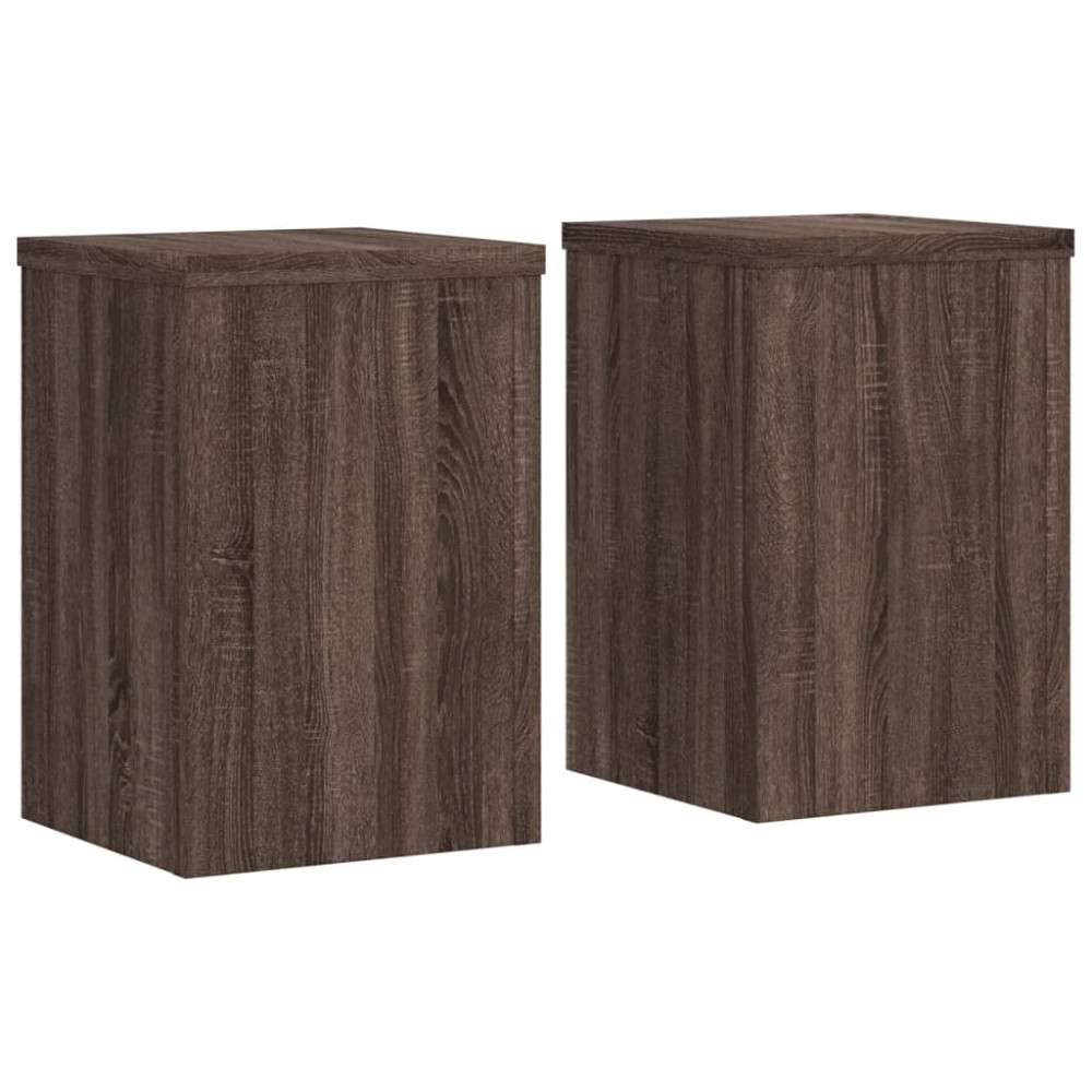 vidaXL Suporturi de plante 2 buc. stejar maro 25x25x35cm lemn compozit