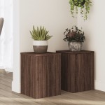 vidaXL Suporturi de plante 2 buc. stejar maro 25x25x35cm lemn compozit vidaXL Suporturi de plante 2 buc. stejar maro 25x25x35cm lemn compozit