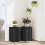 vidaXL Suporturi de plante, 2 buc., negru, 30x30x50 cm, lemn prelucrat vidaXL Suporturi de plante, 2 buc., negru, 30x30x50 cm, lemn prelucrat