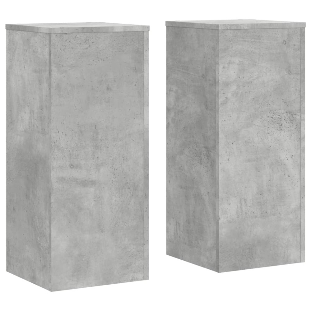 vidaXL Suport de plante, 2 buc., gri beton, 30x30x70 cm lemn prelucrat